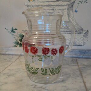 vintage Anchor hocking glass pitcher